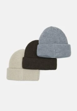 Pier One Unisex 3 PackBerrettoKhaki /Grey/Beige Donna Cappelli E Foulard PI954P009-N11 -Pier One 110d846e5b824a7aa5530fb01173b593