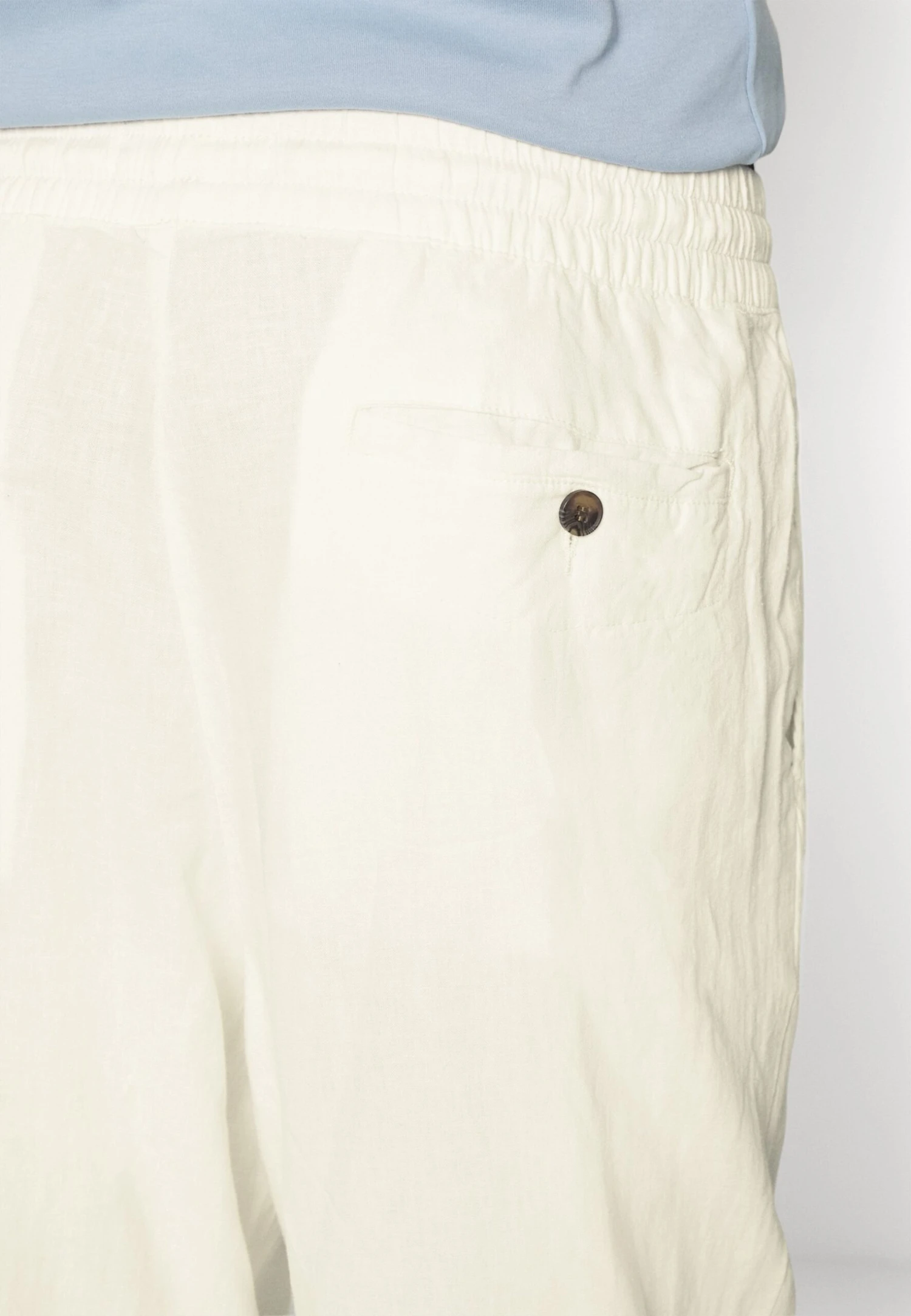 Pier One Drawcord Trousers Linen Blend - Pantaloni - White 8 Pier One Drawcord Trousers Linen Blend - Pantaloni - White - immagine 6
