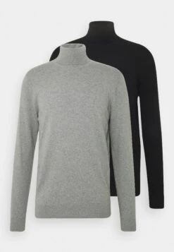 Pier One 2 PackBasic TurtleneckMaglioneBlack/Mottled Light Grey Uomo Maglieria PI922Q06B-Q14 19 Pier One 2 PackBasic TurtleneckMaglioneBlack/Mottled Light Grey Uomo Maglieria PI922Q06B-Q14 -Pier One 2df07891f3cf443da67ee4c7a11ee632