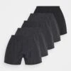 Pier One 5 PackBoxer Black/Dark Grey Uomo Intimo PI982O05U-Q12