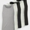 Pier One 5 PackMaglietta Intima802Black_102Grey_001White Uomo Intimo PI982Q00D-Q11 -Pier One 46f8a04670f84f6ca6219bf7d3fe27a4