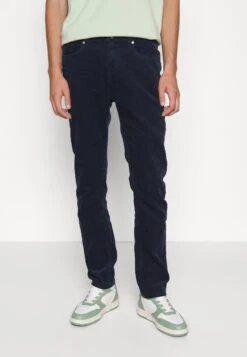 Pier One Corduroy - Pantaloni - Dark Blue