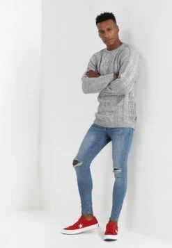 Pier One MaglioneMottled Light Grey Uomo Maglieria PI922Q07X-C11 -Pier One 773e3ebb0c34410cb375c38245376a3c