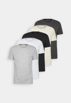 Pier One 5 PackT-Shirt BasicWhite/Off-White/Light Grey/Beige/Black Uomo T-shirt E Polo PI922O0GY-A14 18 Pier One 5 PackT-Shirt BasicWhite/Off-White/Light Grey/Beige/Black Uomo T-shirt E Polo PI922O0GY-A14 -Pier One 7bf5e8f476e84e10a6f18ffb93b5ff4c