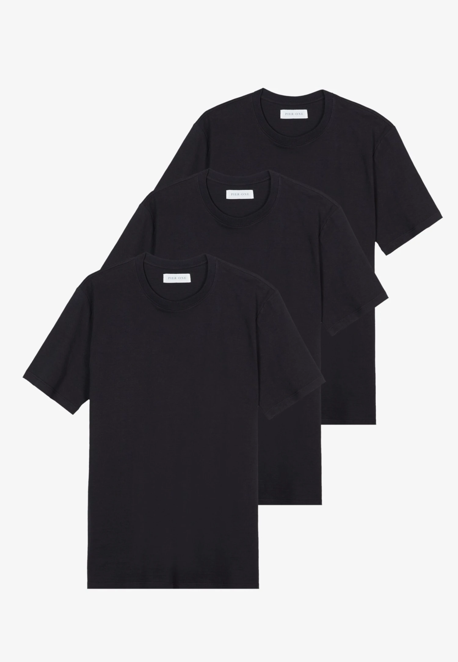 Pier One 3 PackT-Shirt BasicBlack Uomo T-shirt E Polo PI922O0YN-Q11 6 Pier One 3 PackT-Shirt BasicBlack Uomo T-shirt E Polo PI922O0YN-Q11 - immagine 4