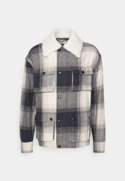 Pier One Giacca Leggera - Black/Beige -Pier One 90f7ac4d492f4de0acfa5b446dbe3c3e