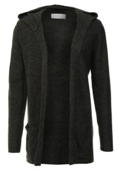 Pier One Cardigan - Black/Olive -Pier One 9e08a40a3b7741ef8b5831bf6a5c852e
