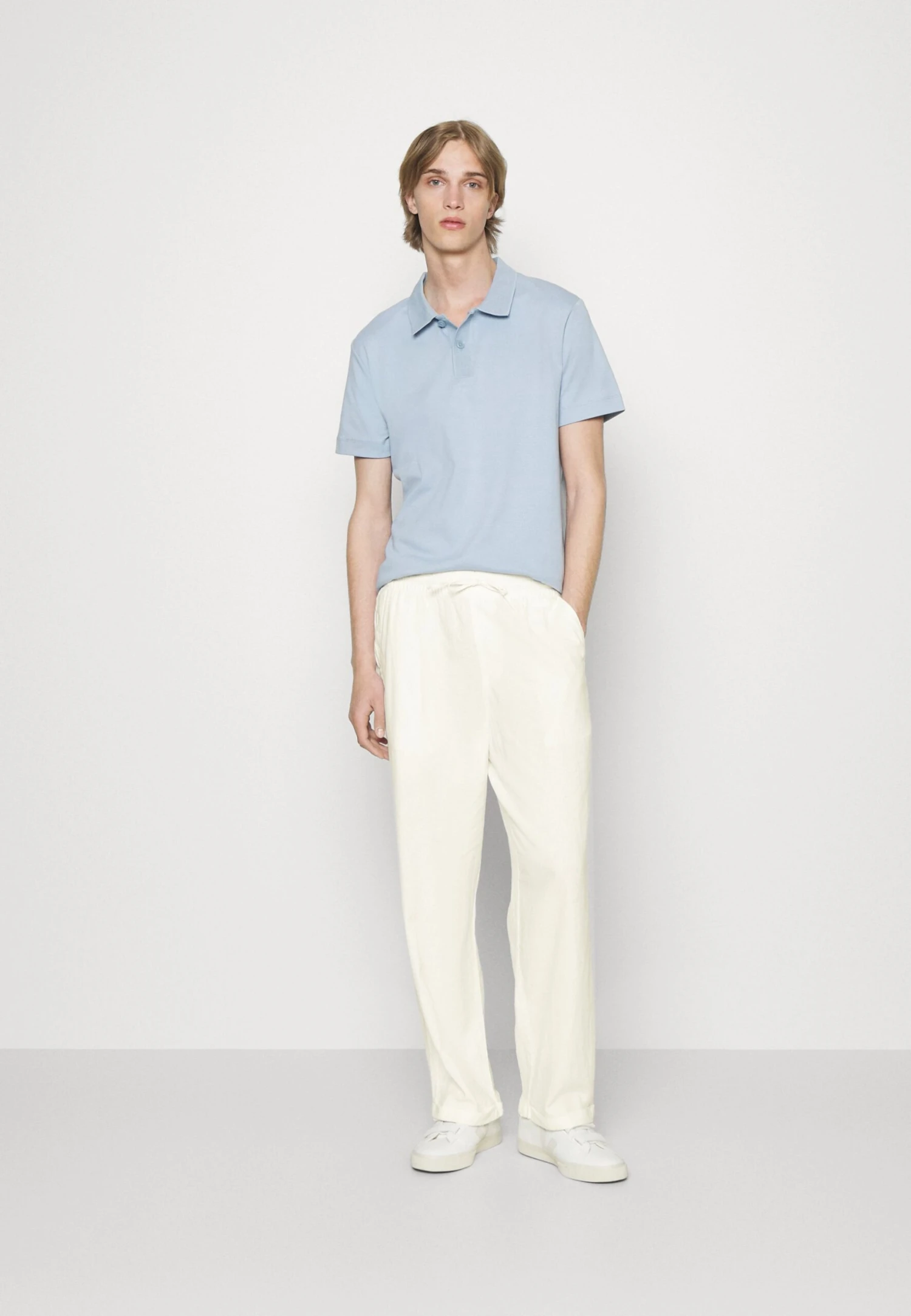 Pier One Drawcord Trousers Linen Blend - Pantaloni - White 4 Pier One Drawcord Trousers Linen Blend - Pantaloni - White - immagine 2