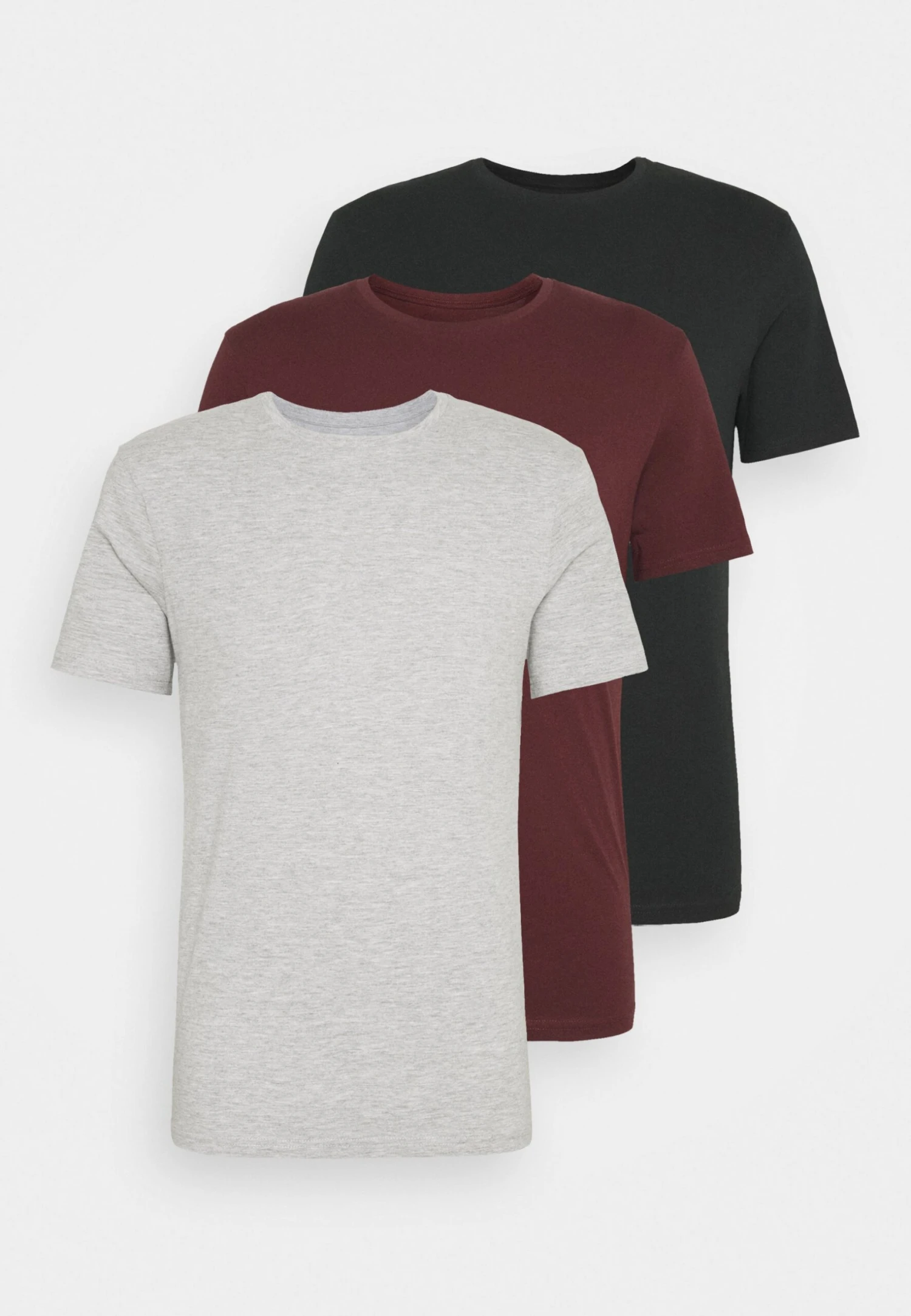 Pier One 3 PackT-Shirt BasicBlack/Grey/Bordeaux Uomo T-shirt E Polo PI922O0GQ-Q15 10 Pier One 3 PackT-Shirt BasicBlack/Grey/Bordeaux Uomo T-shirt E Polo PI922O0GQ-Q15 - immagine 8