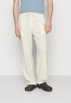 Pier One Drawcord Trousers Linen BlendPantaloniOff-White Uomo Pantaloni PI922E05A-A11