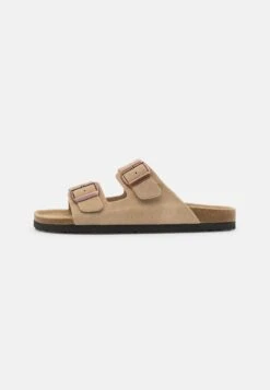 Pier One Leather Unisex - Pantofole - Beige