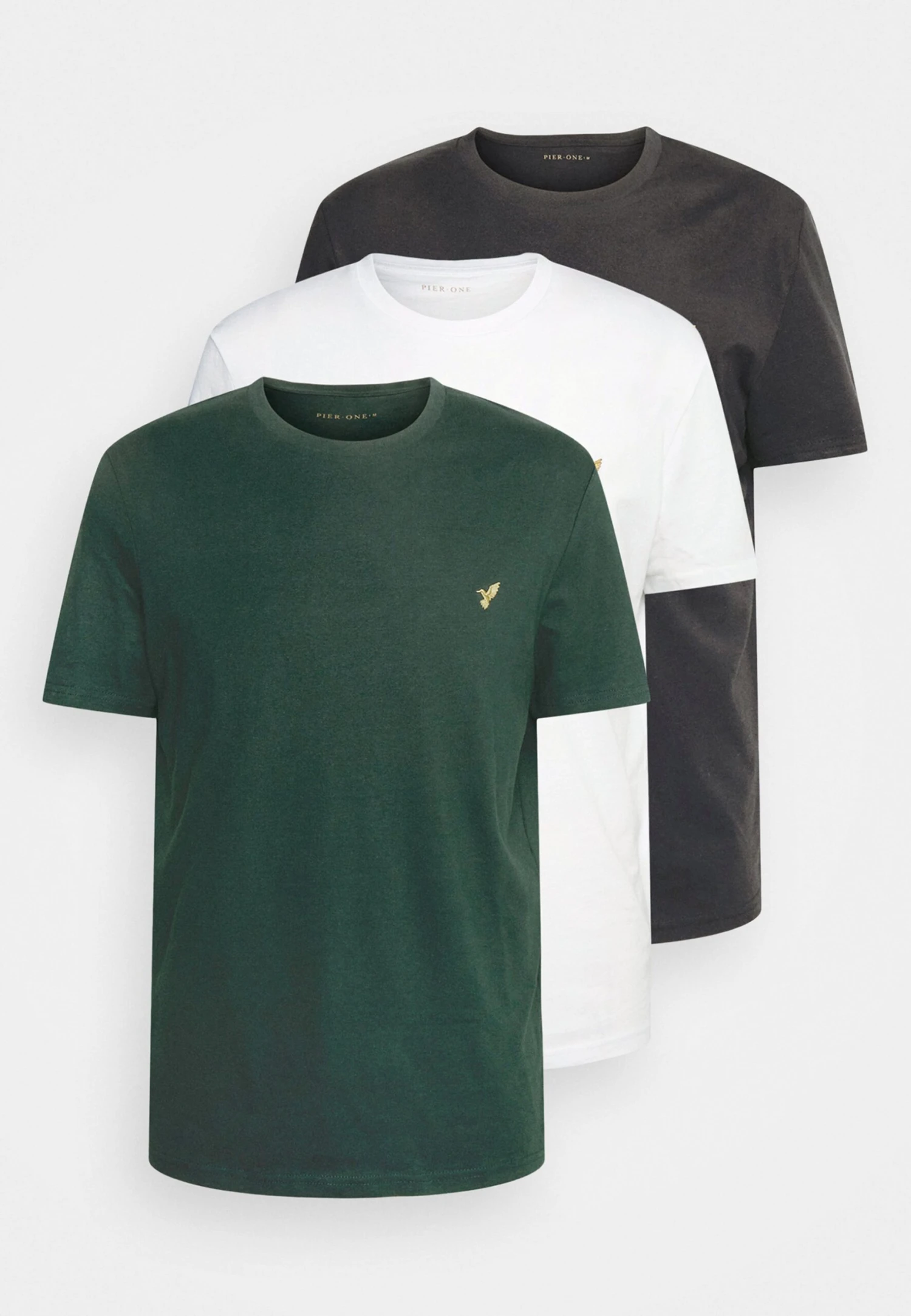 Pier One 3 PackT-Shirt BasicWhite, Black, Dark Green Uomo T-shirt E Polo PI922O0YA-A11 9 Pier One 3 PackT-Shirt BasicWhite, Black, Dark Green Uomo T-shirt E Polo PI922O0YA-A11 - immagine 7