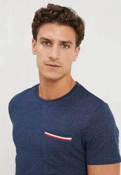 Pier One T-Shirt BasicMottled Dark Blue Uomo T-shirt E Polo PI922O05G-K11 -Pier One cf0b128f23eb42d29f229a8b186e6078