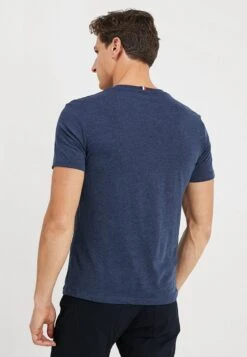 Pier One T-Shirt BasicMottled Dark Blue Uomo T-shirt E Polo PI922O05G-K11 -Pier One dd651f97754741faafc702872c502666