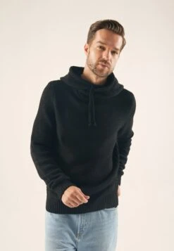 Pier One Felpa Con CappuccioBlack Uomo Maglieria E Felpe PI922QA0E-Q11