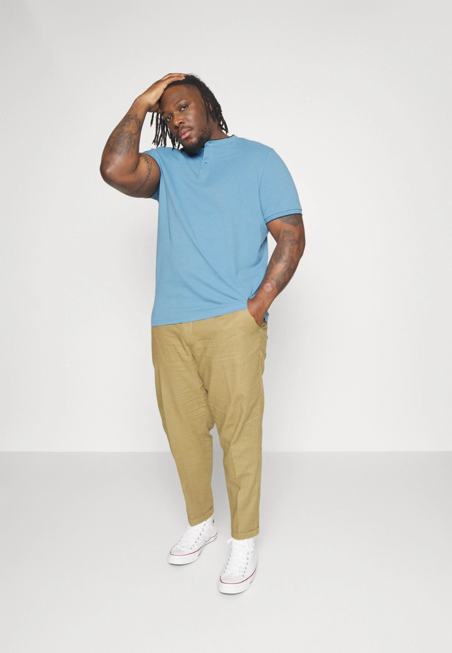 Pier One T-Shirt BasicLight Blue Uomo T-shirt E Polo PI922P086-K11 4 Pier One T-Shirt BasicLight Blue Uomo T-shirt E Polo PI922P086-K11 - immagine 2