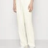 Pier One Drawcord Trousers Linen Blend - Pantaloni - White