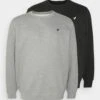 Pier One Plus Size 2 PackFelpaBlack/Mottled Grey Uomo Maglieria E Felpe PI922S0GQ-Q11
