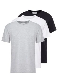 Pier One 3 PackT-Shirt BasicWhite/Black/Light Grey Uomo T-shirt E Polo PI922O0GQ-A12 -Pier One f785e71fb58e4e639608a247ef343f6c